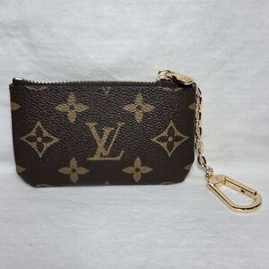 Louis Vuitton Brown Monogram Pouch with Gold Chain